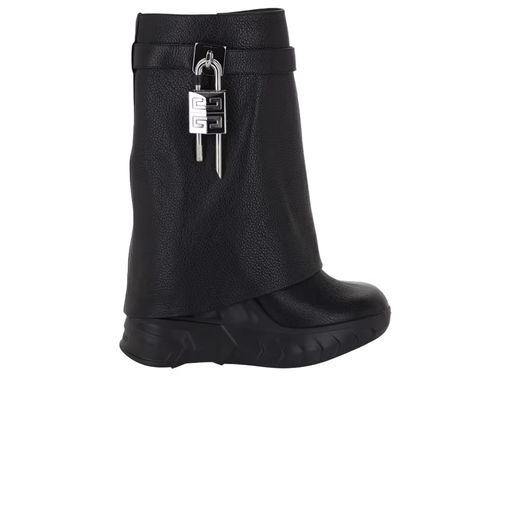 Givenchy Women's Shark Lock Biker Ankle Boot Black