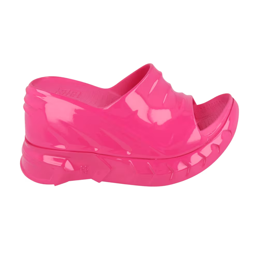 Givenchy Women's Marshmallow Wedge Slide Neon Pink