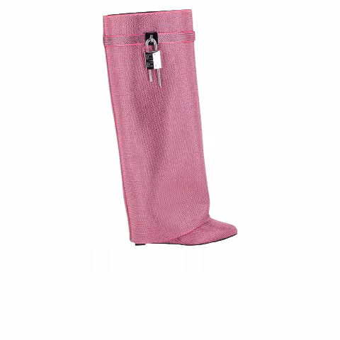 Givenchy Wmns Shark Lock Wide Fit Pant Boot 'Neon Pink'