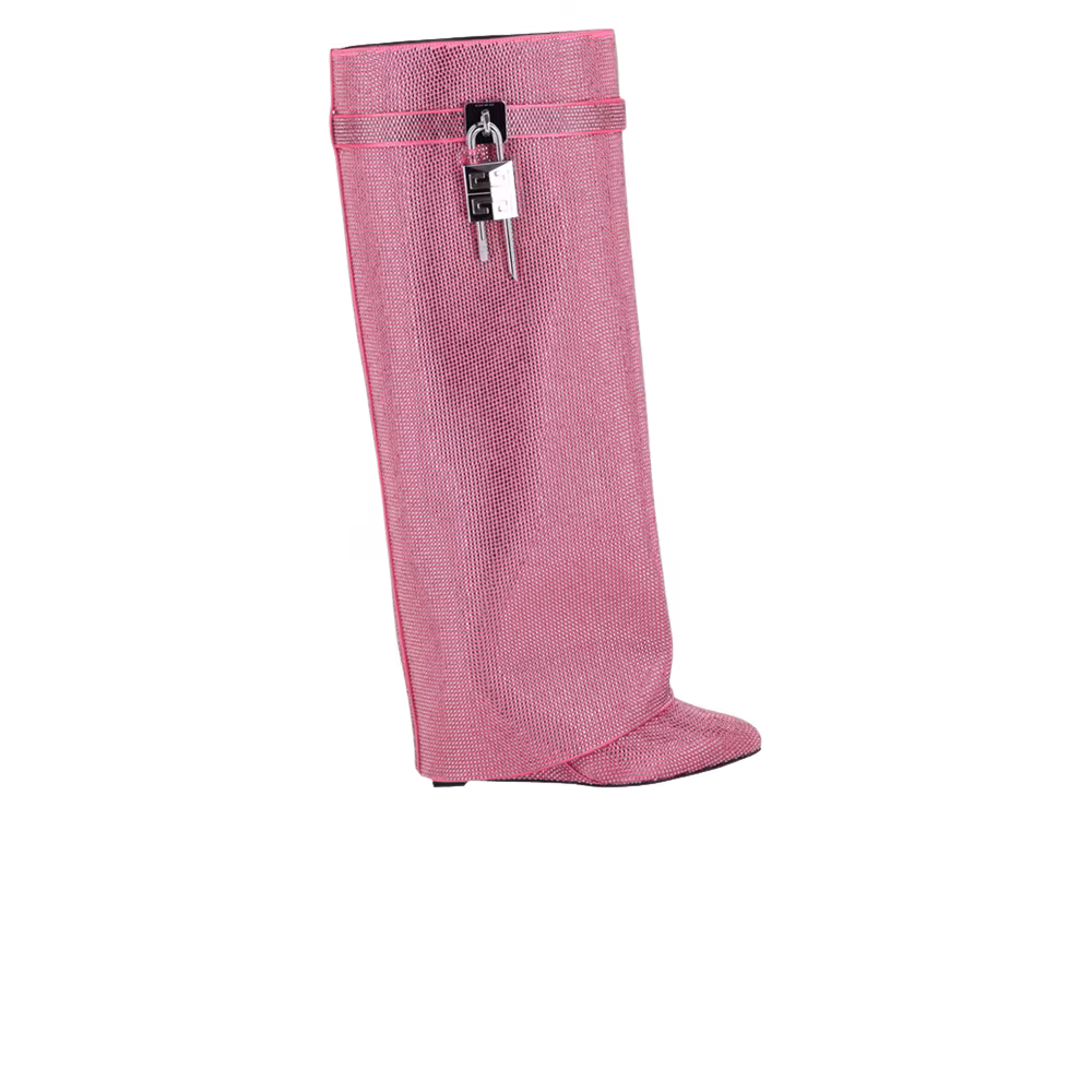 Givenchy Women's Shark Lock Wide Fit Pant Boot Neon Pink