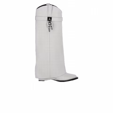 Givenchy Wmns Shark Lock Cowboy Boot 'Ivory'