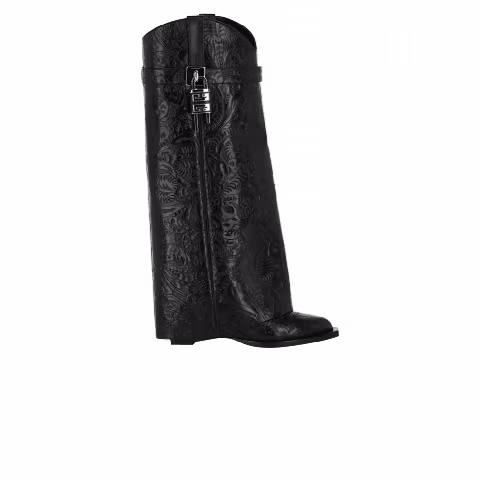 Givenchy Wmns Shark Lock Cowboy Boot 'Black'