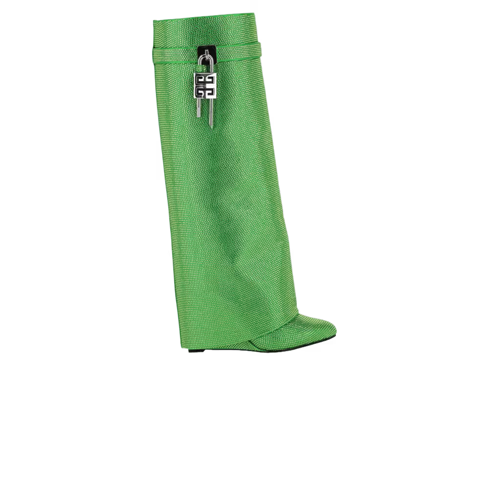 Givenchy Women's Shark Lock Wide Fit Pant Boot Absynthe Green