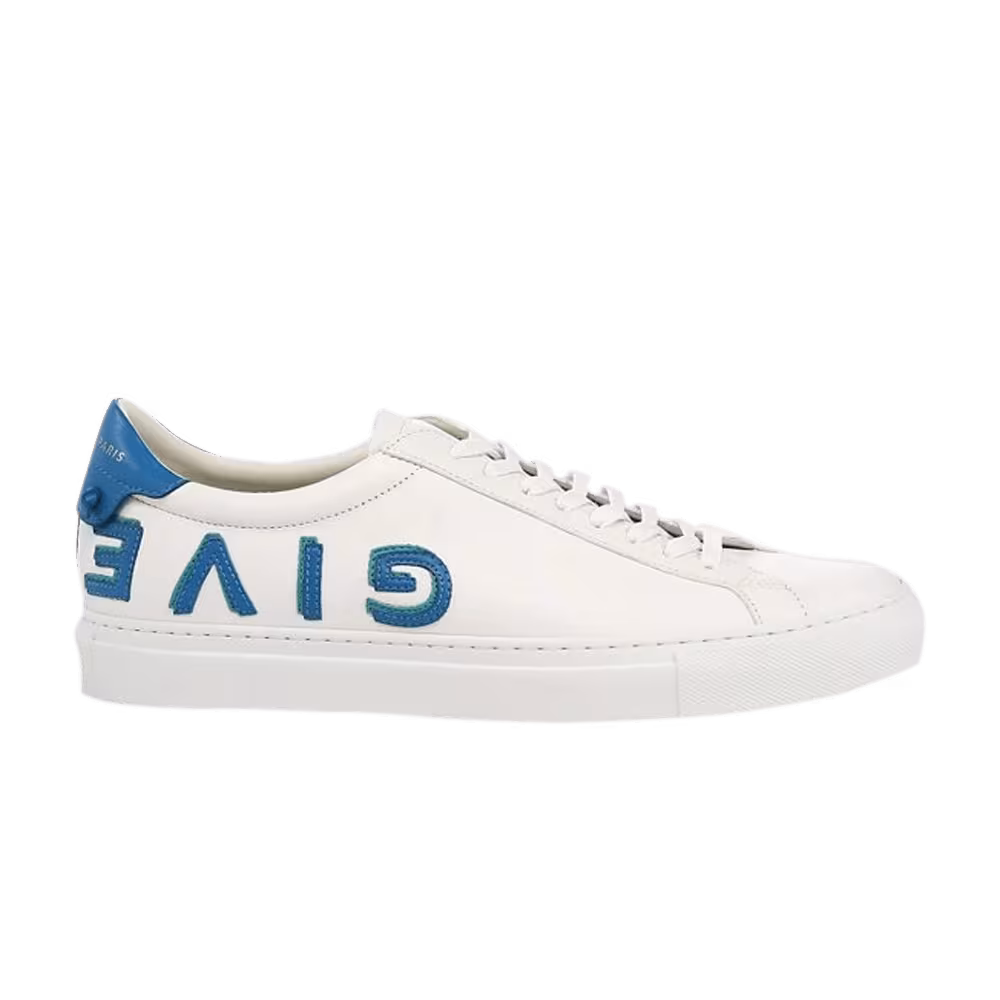 Givenchy Urban Street Low Upside Down Logo - White Electric Blue