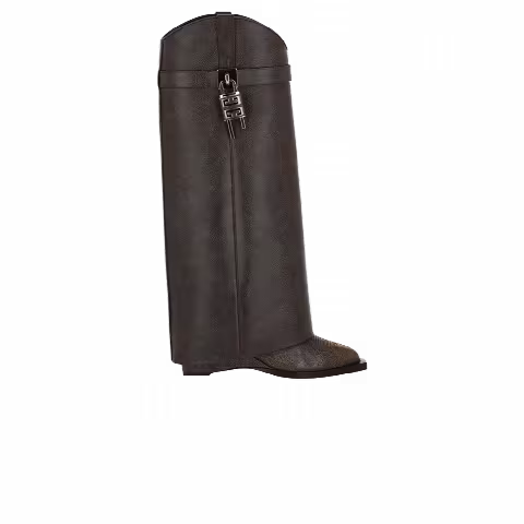 Givenchy Wmns Shark Lock Cowboy Boot 'Walnut'