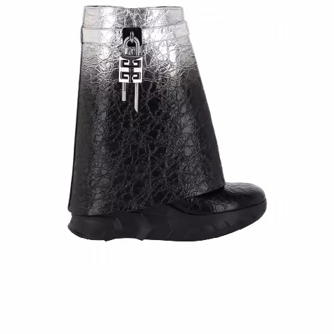 Givenchy Wmns Shark Lock Biker Ankle Boot 'Black Silver'