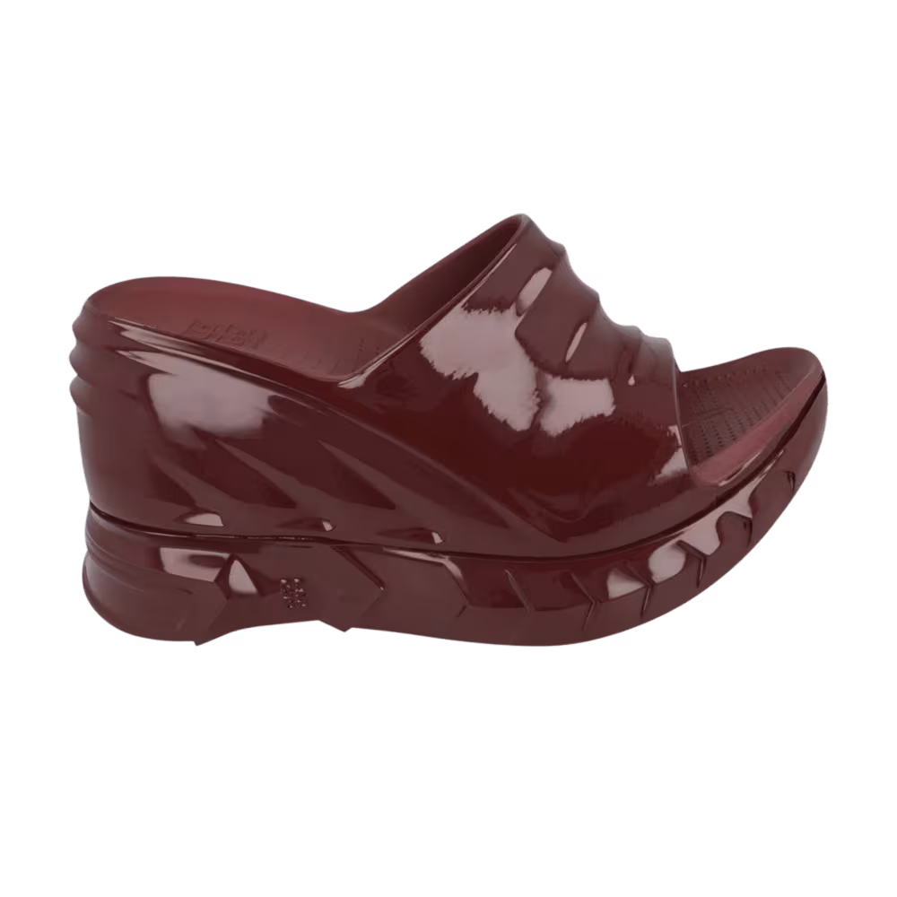 Givenchy Women's Marshmallow Wedge Slide Oxblood Red