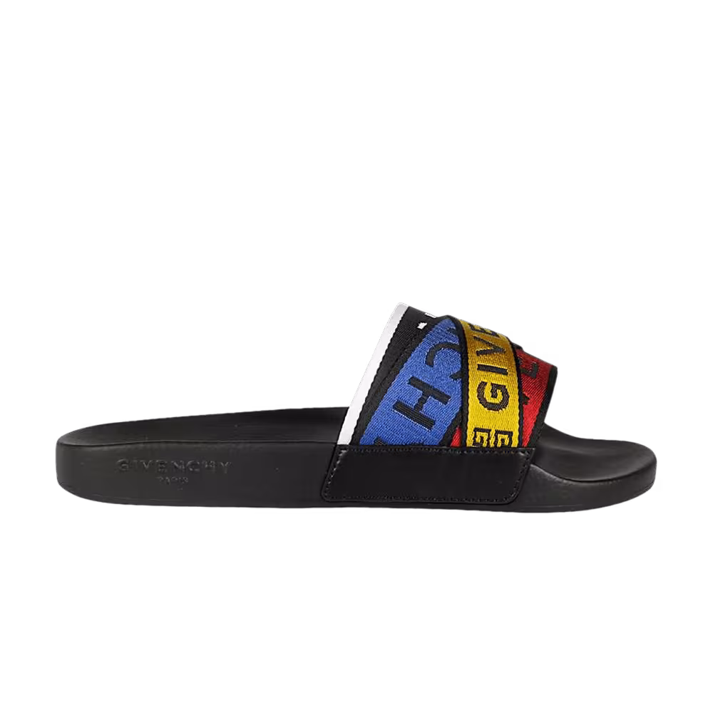 Givenchy Slide Logo Webbing - Black Multi