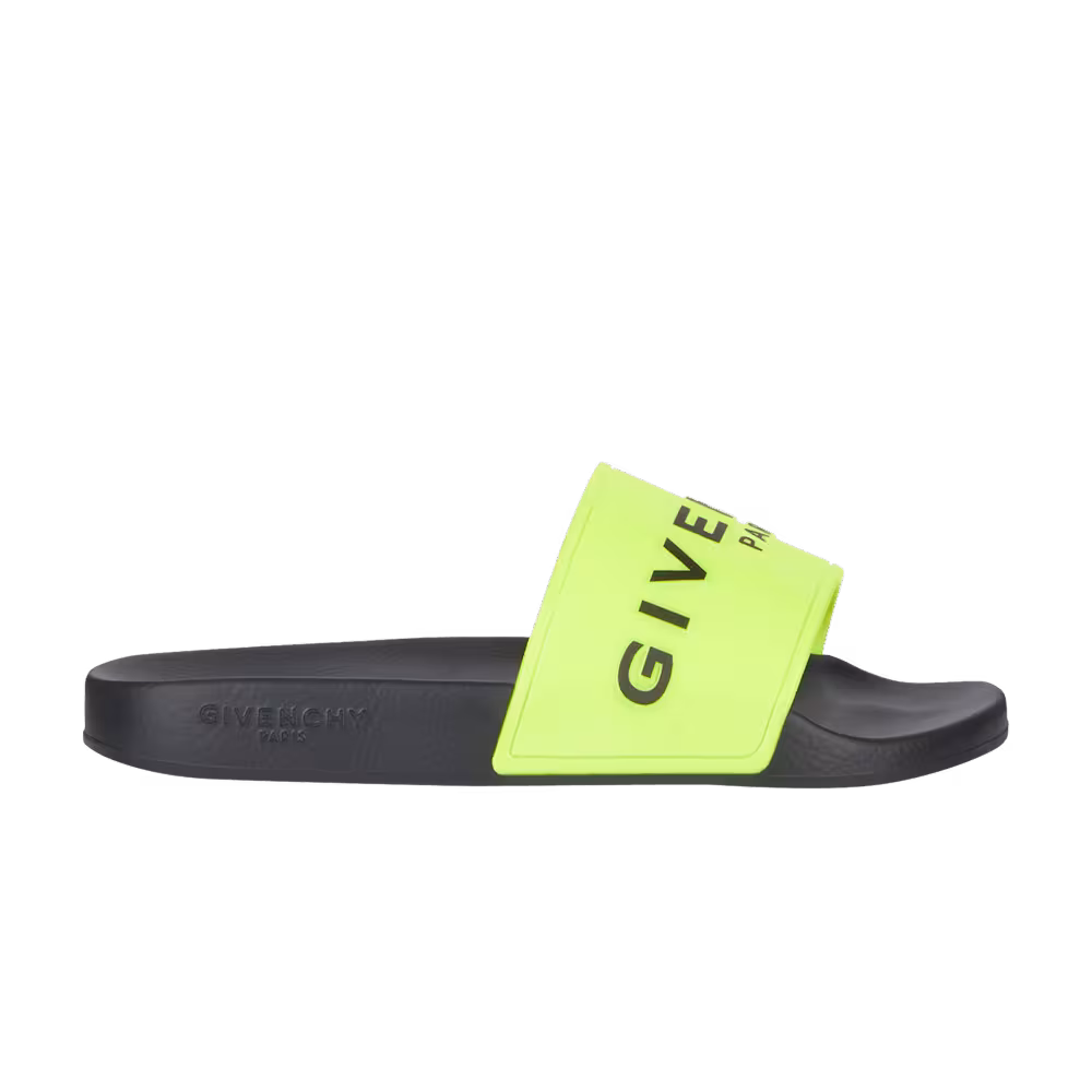 Givenchy Logo Slide Neon Yellow