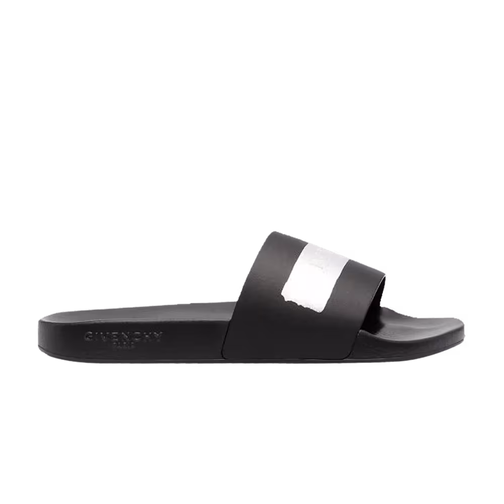 Givenchy Logo Slide Black Latex