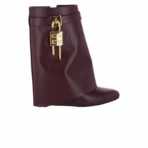 Givenchy Wmns Shark Lock Ankle Boot 'Oxblood Red'