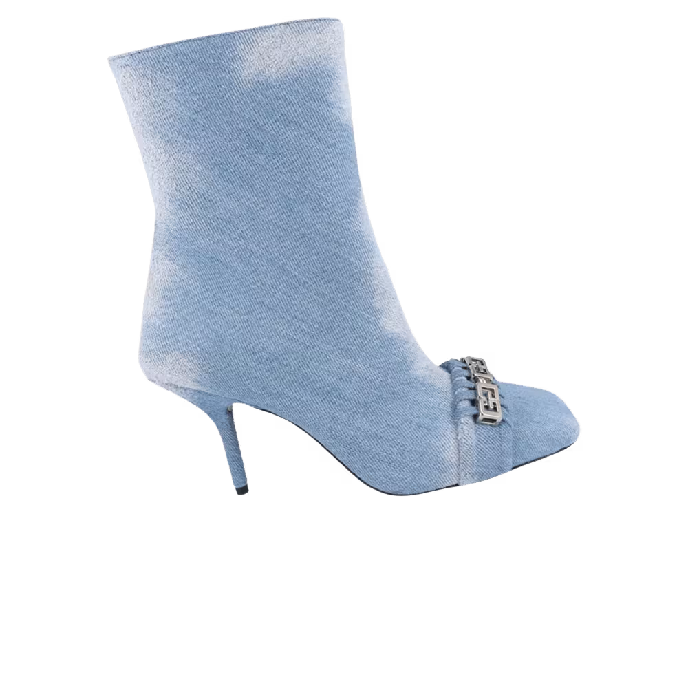 Givenchy Women's G Denim Ankle Boots Medium Blue