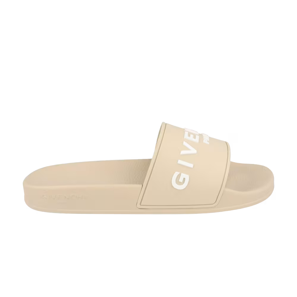 Givenchy Logo Signature Slide Beige