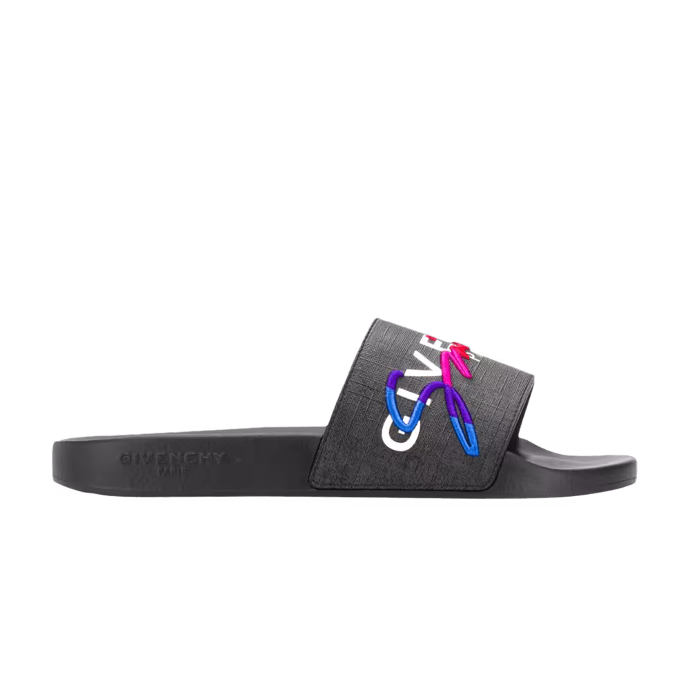 Givenchy Canvas Coated Slide Black