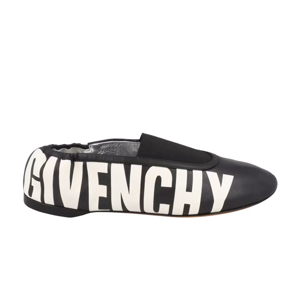 Givenchy Women's Logo Graphic Ballet Flat Black White