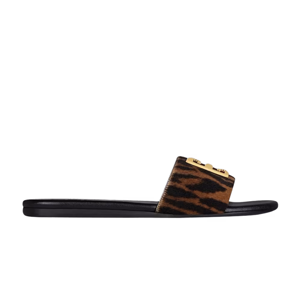 Givenchy Women's 4G Flat Sandal Leopard