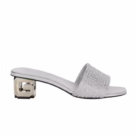 Givenchy Wmns G Cube Crystal Embellished Sandal 'Silver'