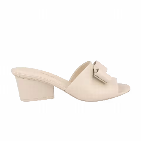 Givenchy Ferragamo Wmns Valery Leather Mule 'Bone'