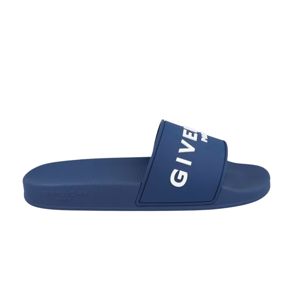 Givenchy Logo Signature Slide Blue