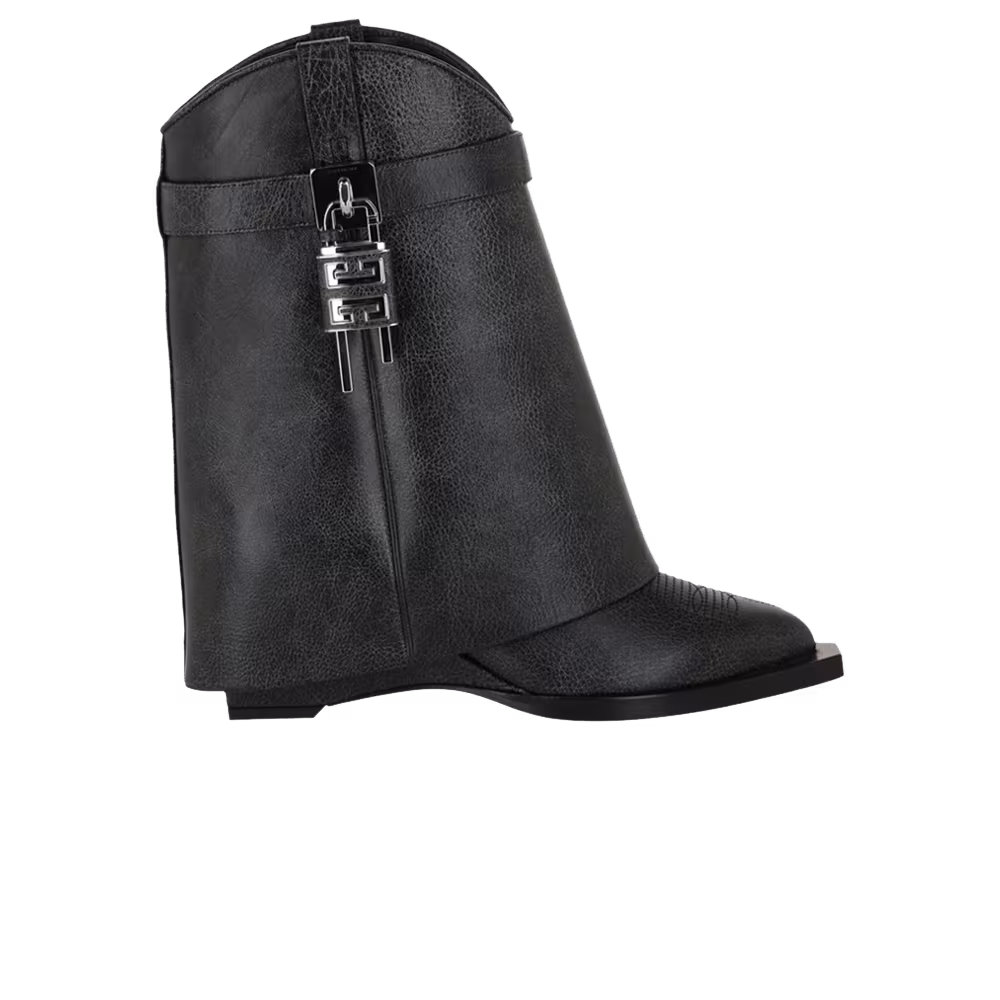 Givenchy Women's Shark Lock Cowboy Ankle Boot Black
