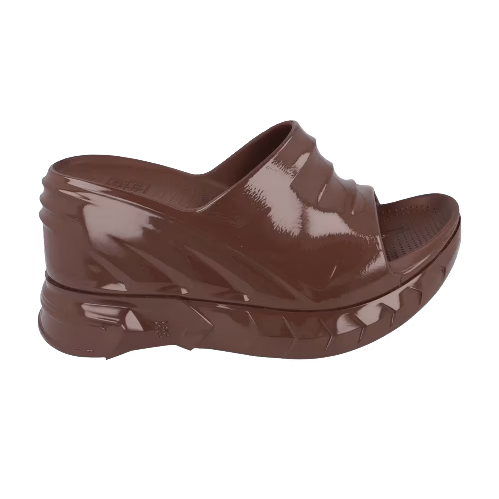 Givenchy Women's Marshmallow Wedge Slide Chocolate