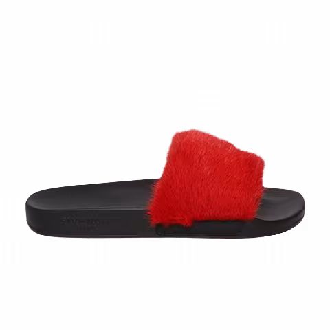 Givenchy Wmns Fur Slide 'Rouge Coquelicot'