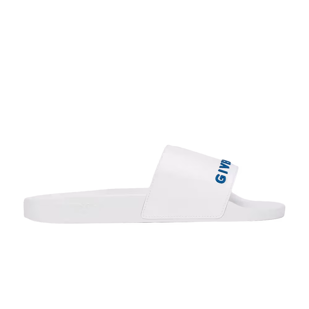 Givenchy Logo Slide White Blue