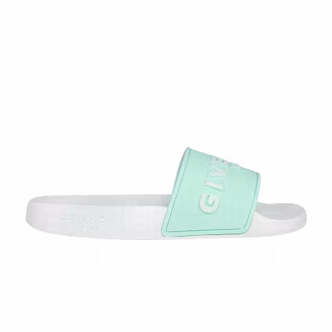 Givenchy Wmns Logo Slide 'White Aqua Green'