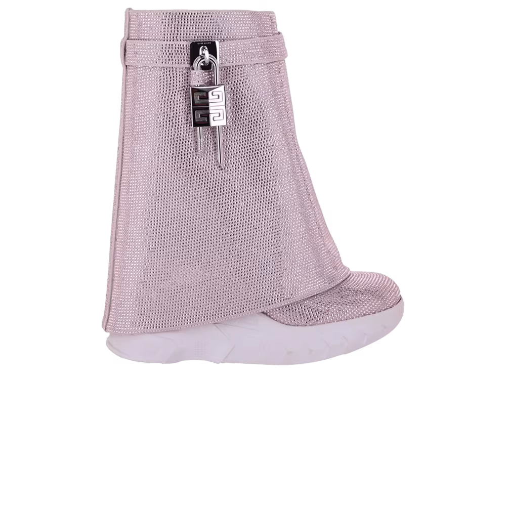 Givenchy Women's Shark Lock Biker Ankle Boot Soft Lilac