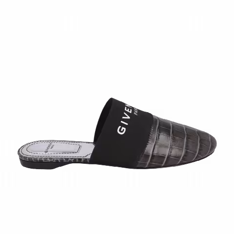 Givenchy Wmns Croc Embossed Bedford Mule 'Storm Grey'