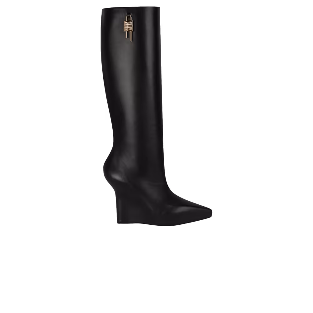 Givenchy Women's G Lock Knee-High Wedge Boot Black