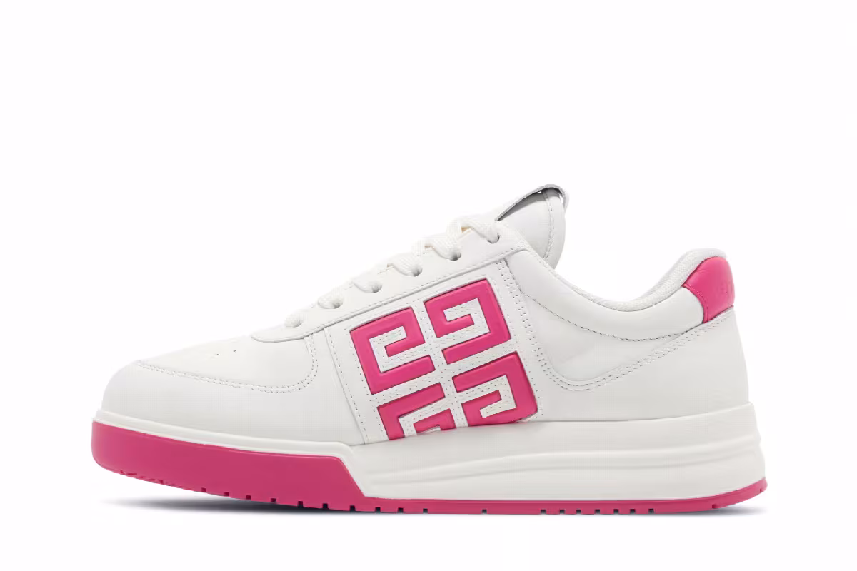 Givenchy Women's G4 Sneaker White Fuchsia, view 4