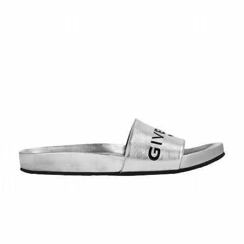Givenchy Pool Slides 'Metallic Silver'