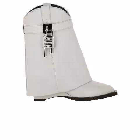 Givenchy Wmns Shark Lock Cowboy Ankle Boot 'Ivory'