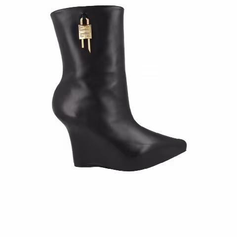 Givenchy Wmns G Lock Leather Wedge Boot 'Black'