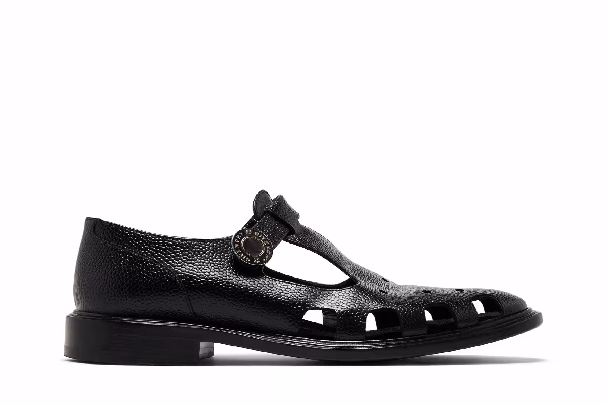 Givenchy Monk Strap Perforated Sandal Black, view 2