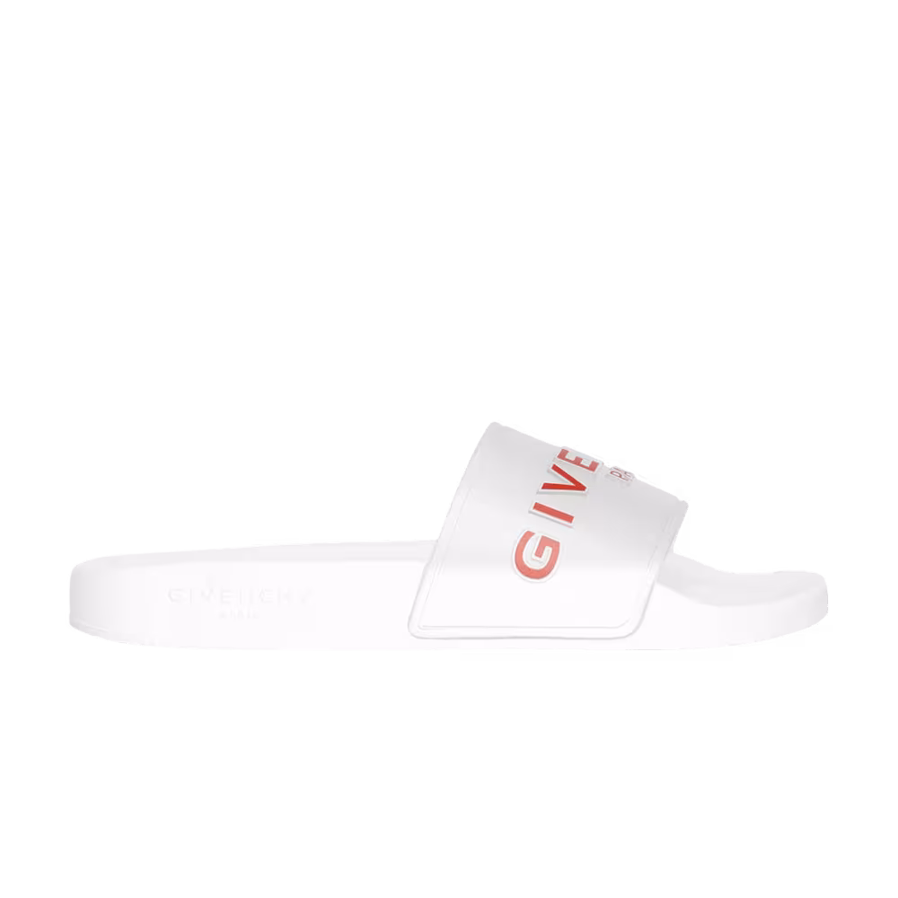 Givenchy Women's Logo Slide Transparent White Red
