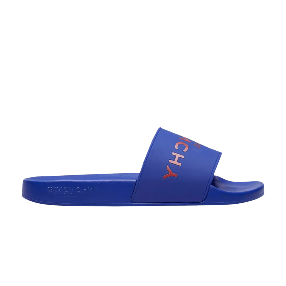 Givenchy Logo Slide Electric Blue Red