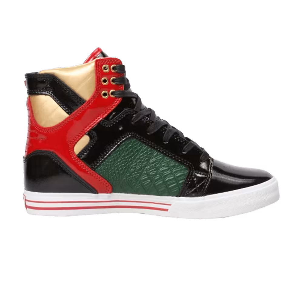 Supra Skytop Chad Muska Pro Model Green Black Red