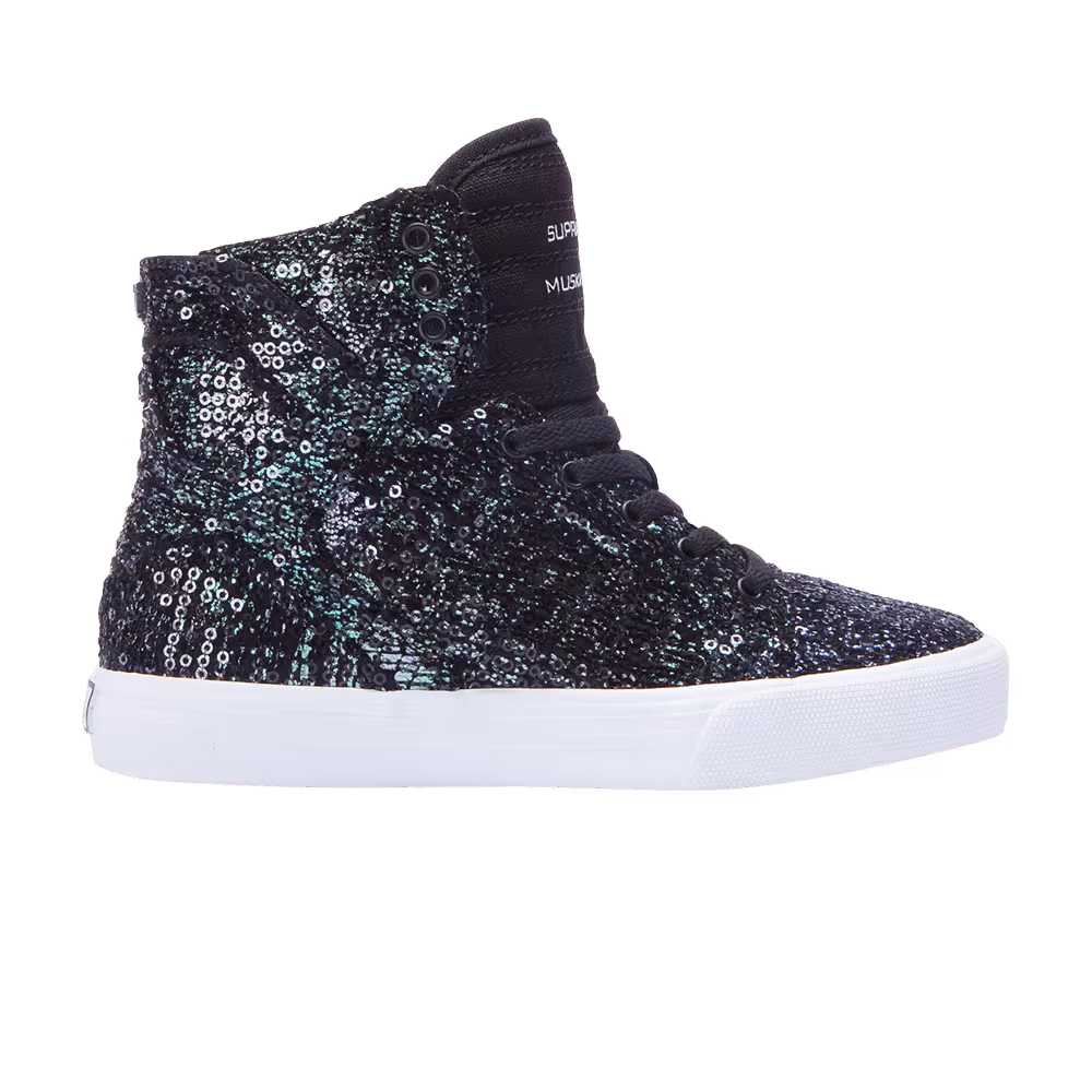 Supra Skytop Hi Kids Black Sequin