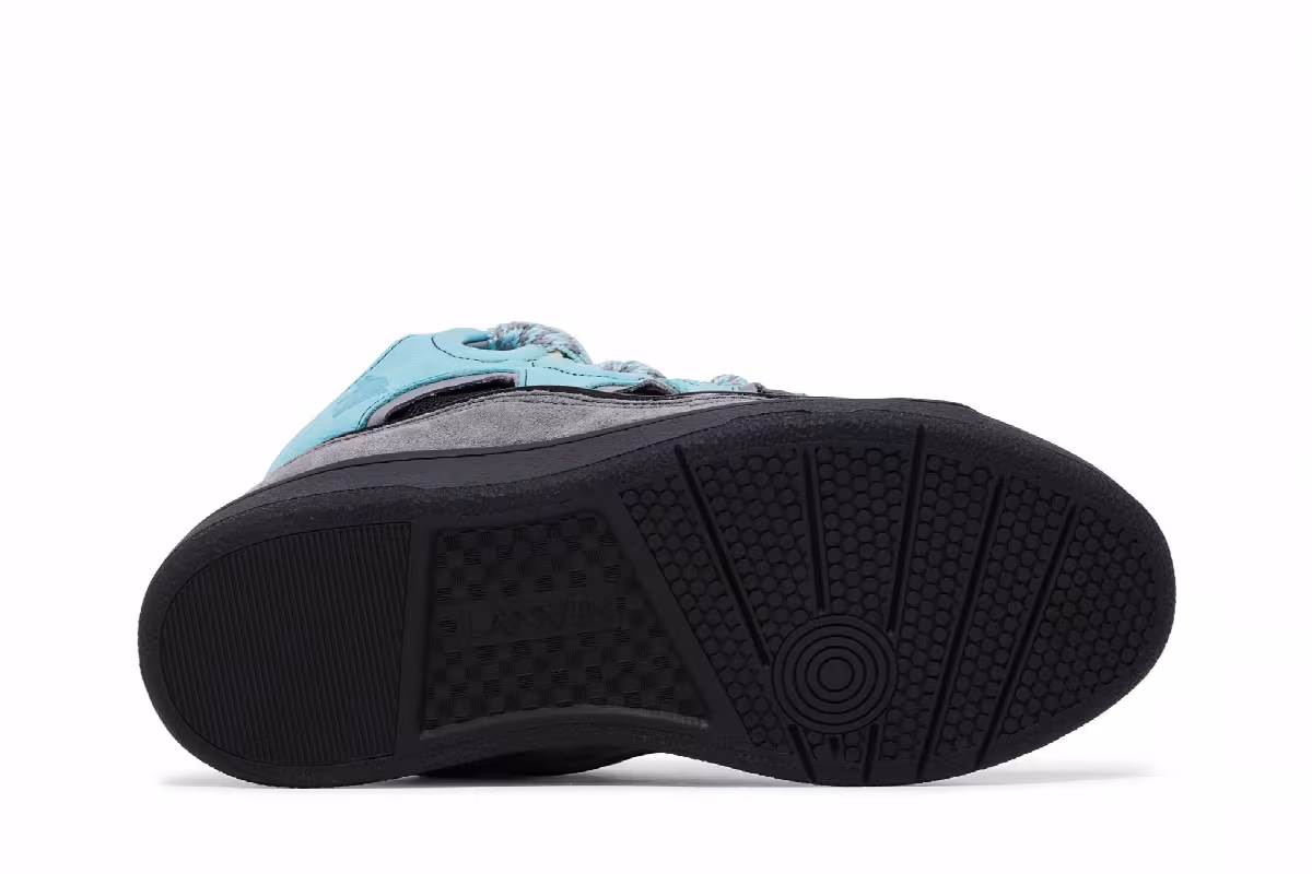 Lanvin Curb Sneakers Light Blue Anthracite, view 5