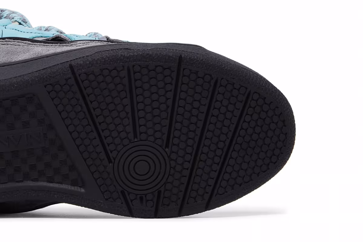Lanvin Curb Sneakers Light Blue Anthracite, view 6