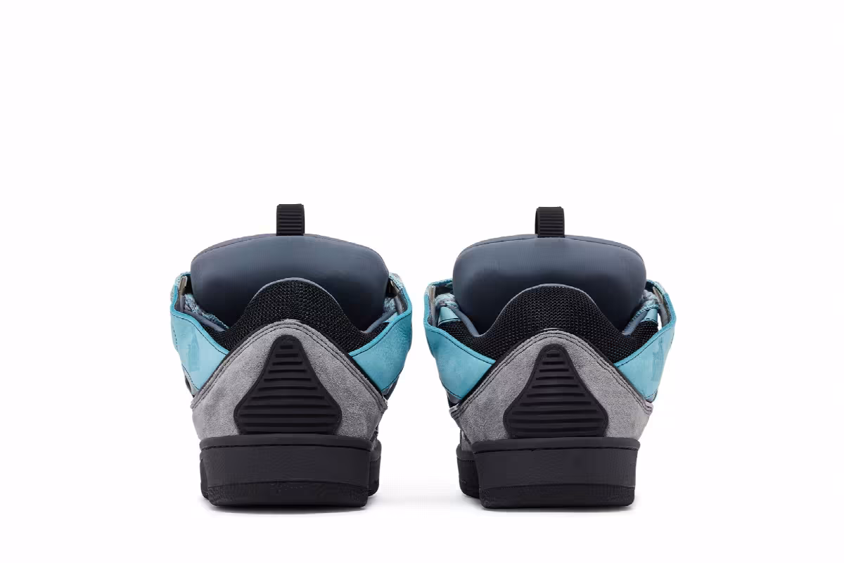 Lanvin Curb Sneakers Light Blue Anthracite, view 7