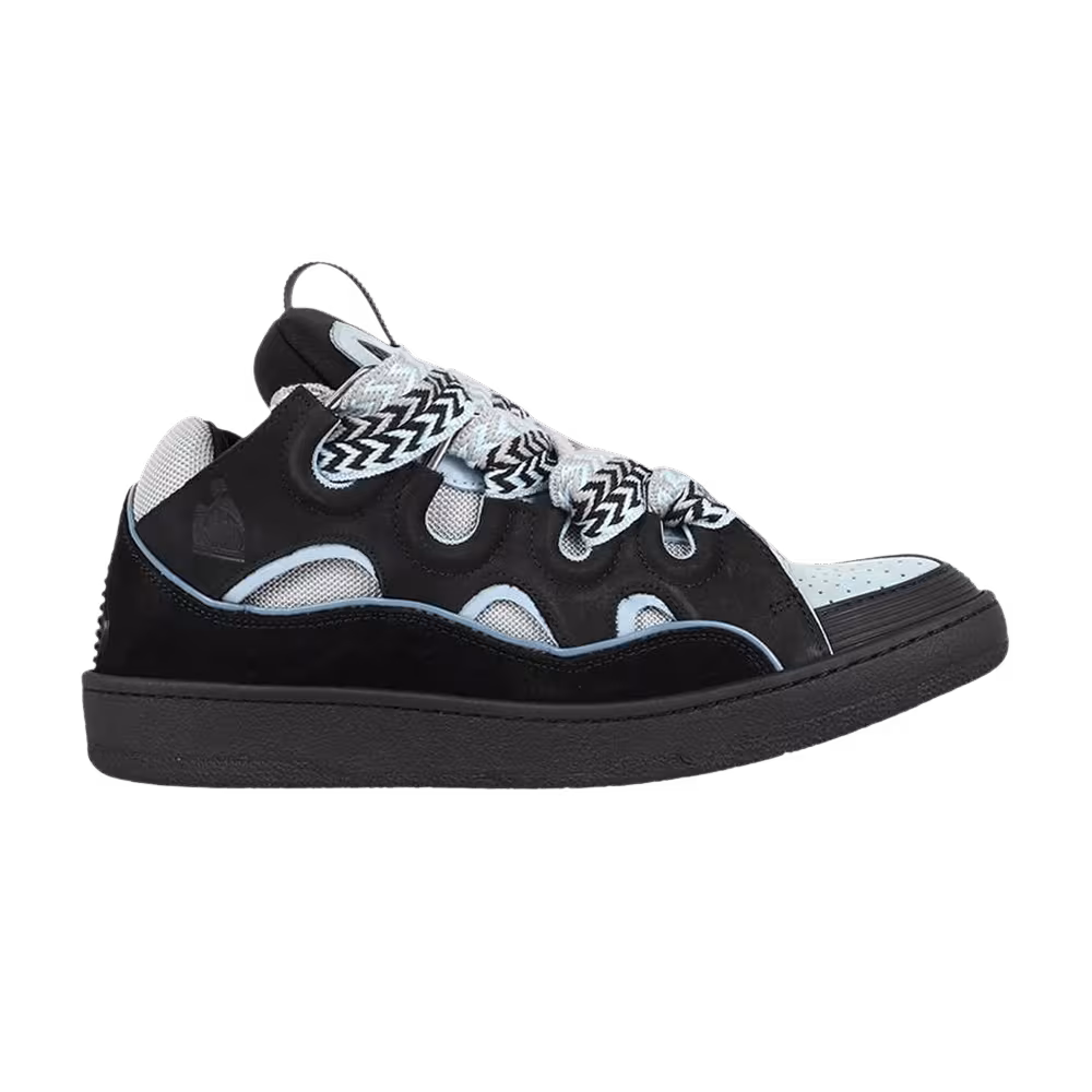 Lanvin Curb Sneakers Black Light Blue