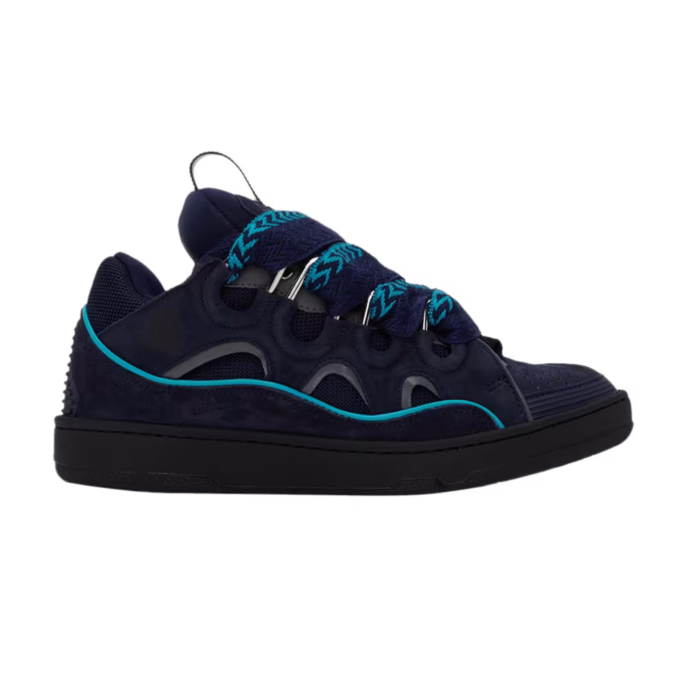Lanvin Women's Curb Sneakers Navy Blue Grey
