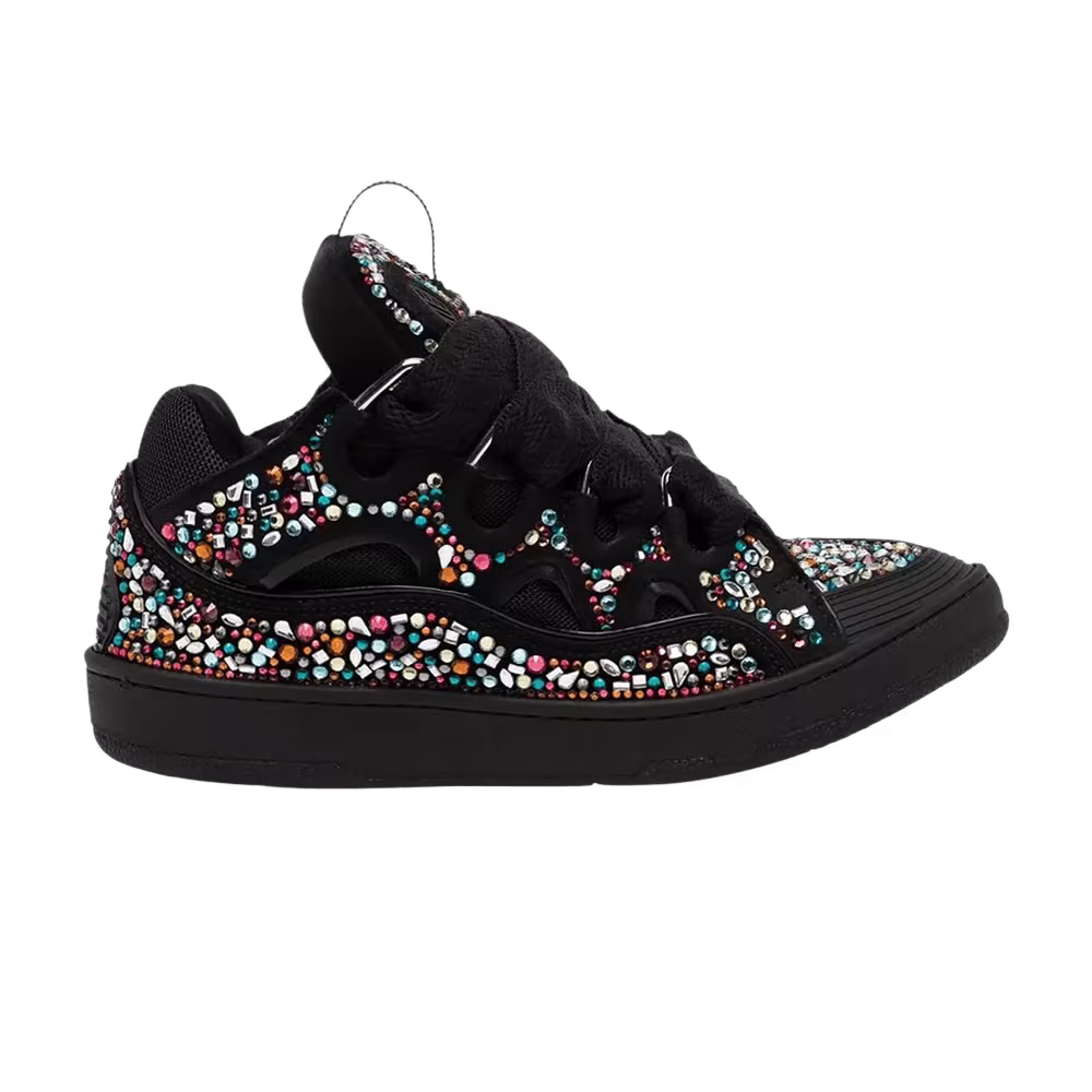 Lanvin Curb Sneakers Rhinestones - White Multi-Color