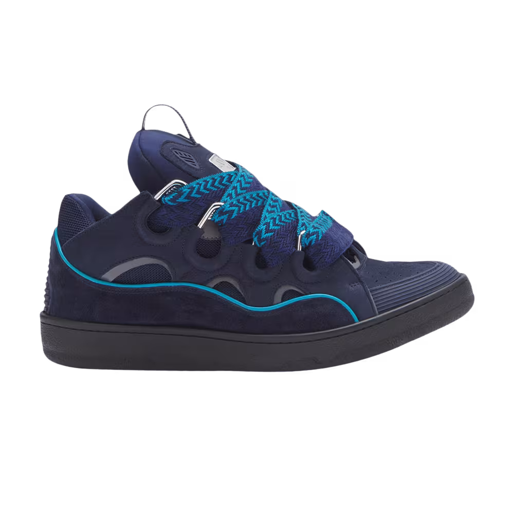 Lanvin Curb Sneakers Navy Blue Grey