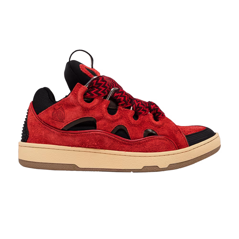 Lanvin Curb Sneakers Poppy Red Black