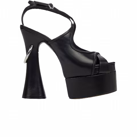 Lanvin Wmns Smile 105 Platform Sandal Heel 'Black'
