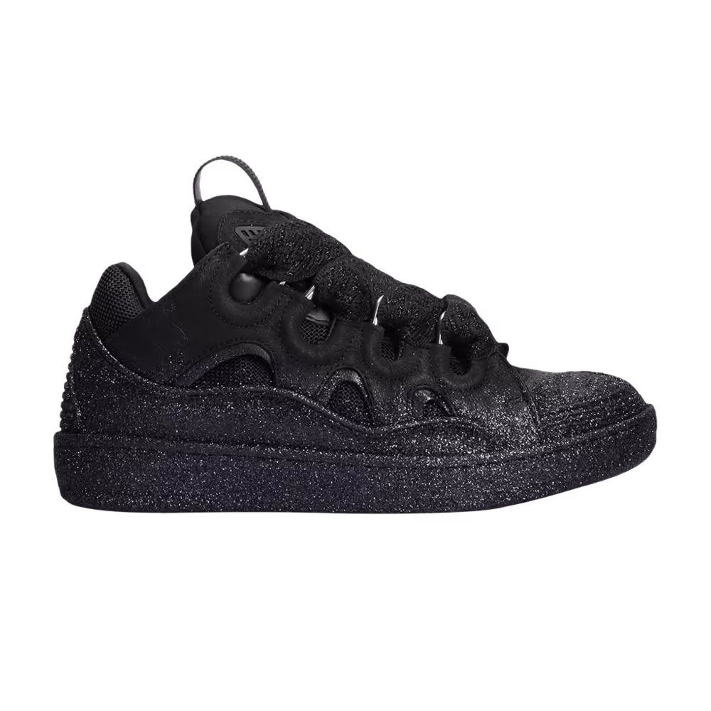 Lanvin Women's Curb Sneakers Black Glitter